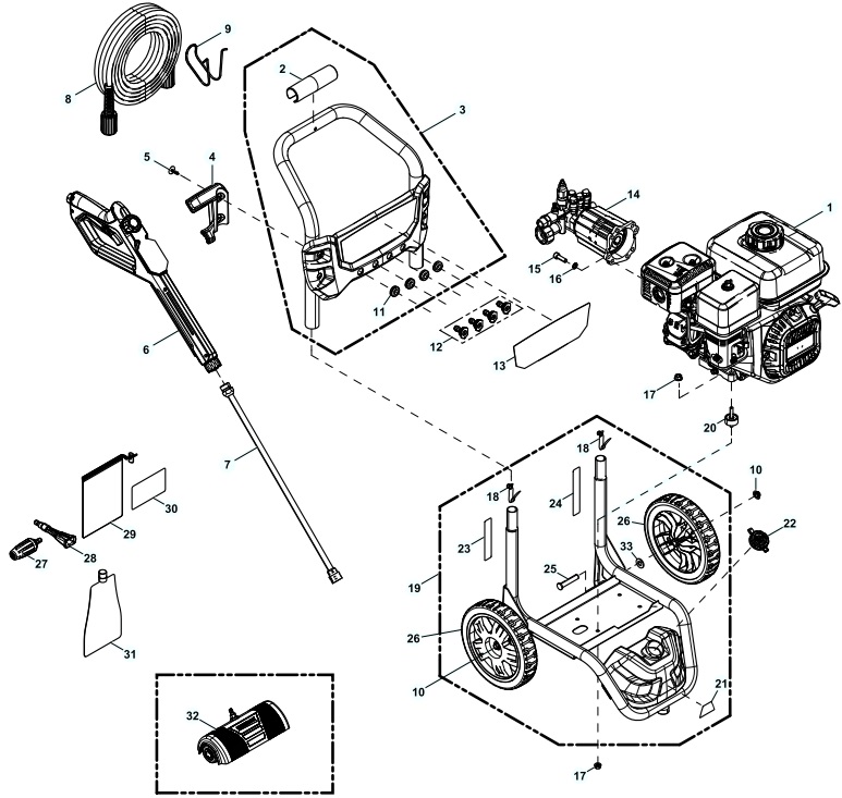 generac 0079551 Power Washer repair Parts